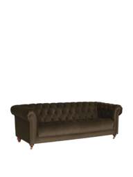 Barker and Stonehouse Ullswater Velvet Chesterfield Sofa in Green, Size 4 Seater - thumbnail 2