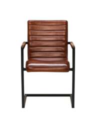 Barker and Stonehouse Brutus Buffalo Dining Chair, in Brown, Leather - thumbnail 2