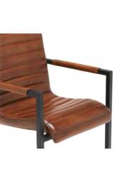Barker and Stonehouse Brutus Buffalo Dining Chair, in Brown, Leather - thumbnail 5