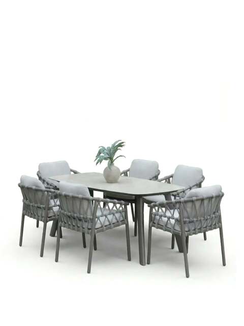 4 Seasons Outdoor Piacenza Terra 6 Seater Dining Set - image 1