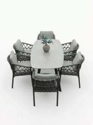 4 Seasons Outdoor Piacenza Terra 6 Seater Dining Set - thumbnail 2