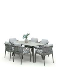 4 Seasons Outdoor Piacenza Terra 6 Seater Dining Set