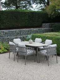 4 Seasons Outdoor Piacenza Terra 6 Seater Dining Set - thumbnail 3