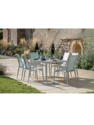 Bramblecrest Sofia 6-Seater Garden Dining Set in blue - thumbnail 4
