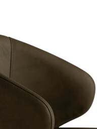 Barker and Stonehouse Minerva Curved Dining Chair in Green, Leather - thumbnail 4
