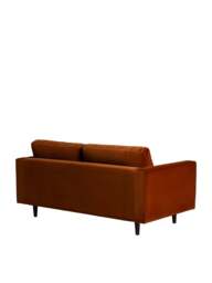 Barker and Stonehouse Hemingway Burnt Velvet 2 Seater Sofa in Orange - thumbnail 2