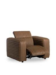 Barker and Stonehouse Montara Recliner Armchair in Brown, Leather - thumbnail 2
