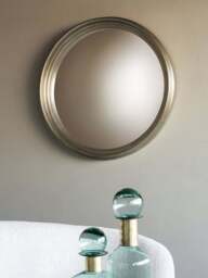 Libra Interiors Fen Round Convex Mirror L 100Cm in Country Silver, Size 100x8x100 - thumbnail 2