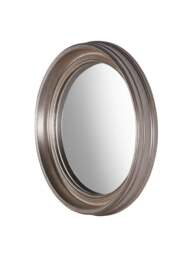 Libra Interiors Fen Round Convex Mirror L 100Cm in Country Silver, Size 100x8x100 - thumbnail 4