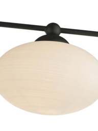 Dar Lighting Jaspert Semi Flush Ceiling Light in Matt Black - thumbnail 3