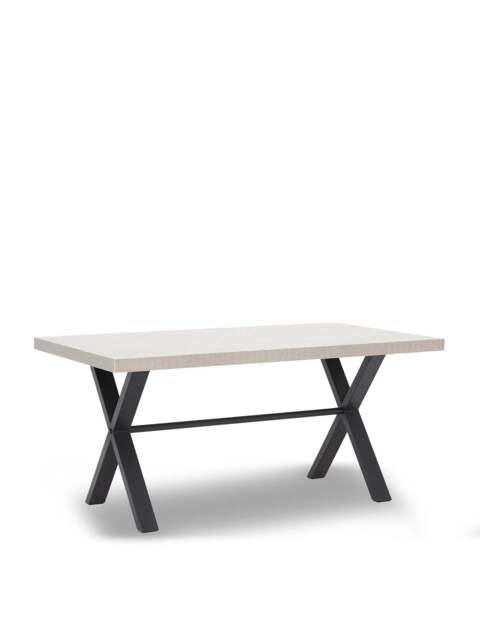 Barker and Stonehouse Kalmer Concrete Effect 4-6 Seater Dining Table in Grey, Size 160cm - image 1