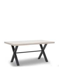 Barker and Stonehouse Kalmer Concrete Effect 4-6 Seater Dining Table in Grey, Size 160cm - thumbnail 1