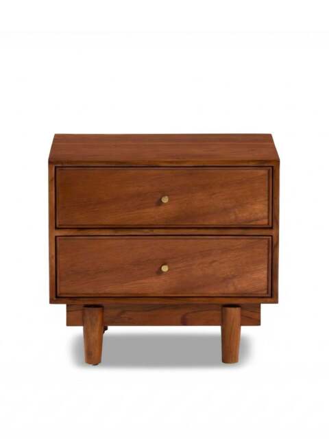 Barker and Stonehouse Sendai Wooden Bedside Table in Brown - image 1