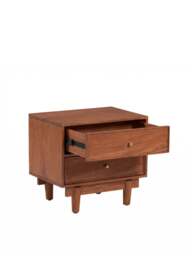 Barker and Stonehouse Sendai Wooden Bedside Table in Brown - thumbnail 3