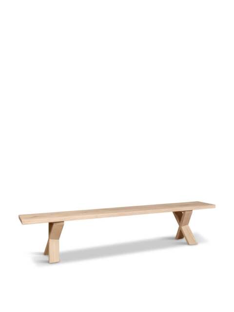 Heal's Oslo Bench White Oak Straight Edge in Brown, Size 200x35x45