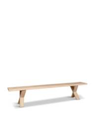 Heal's Oslo Bench White Oak Straight Edge in Brown, Size 200x35x45