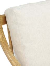 Barker and Stonehouse Runa Armchair, Cream in Neutral, Linen - thumbnail 3