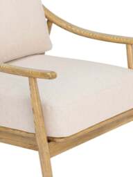 Barker and Stonehouse Runa Armchair, Cream in Neutral, Linen - thumbnail 4