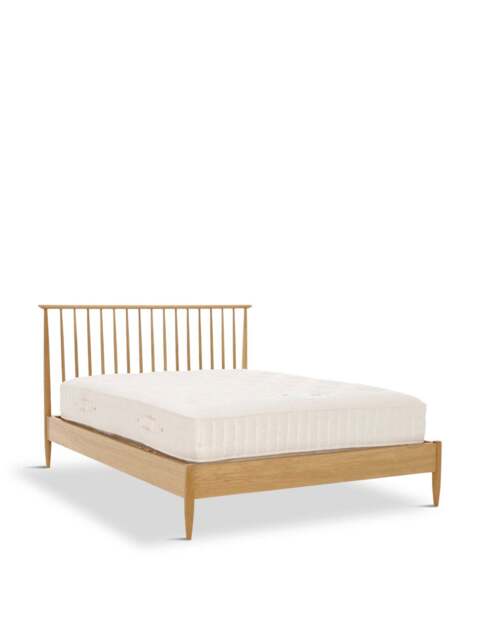 Barker and Stonehouse Teramo Light Brown Wood Spindle Bed Frame in Neutral, Size King - image 1