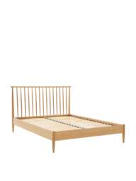 Barker and Stonehouse Teramo Light Brown Wood Spindle Bed Frame in Neutral, Size King - thumbnail 4