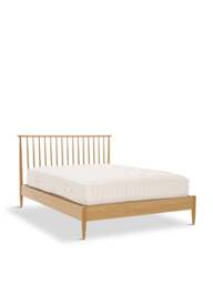 Barker and Stonehouse Teramo Light Brown Wood Spindle Bed Frame in Neutral, Size King - thumbnail 1