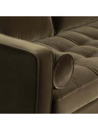 Barker and Stonehouse Hemingway Velvet Sofa in Green, Size 2 Seater - thumbnail 4