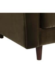 Barker and Stonehouse Hemingway Velvet Sofa in Green, Size 2 Seater - thumbnail 5