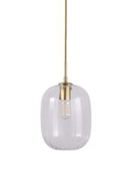 Heal's Nicholson Optic Glass Long Pendant in White, Size 20cm - thumbnail 1