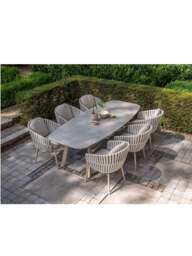 4 Seasons Outdoor Eva 6-Seat Outdoor Dining Set With Manolo Barrel Ceramic Table, Size 180cm - thumbnail 4