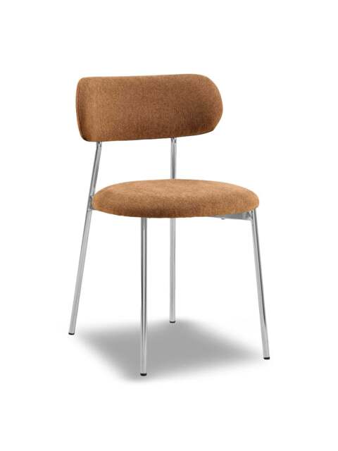 Barker and Stonehouse Tansley Fabric Dining Chair in Brown - image 1