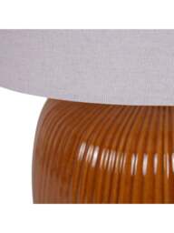 Libra Interiors Bruno Ceramic Table Lamp Burnt Ochre in Ochre Brown, Size 38x38x51 - thumbnail 3