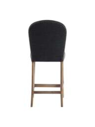 Barker and Stonehouse Maurice Boucle Counter Stool With Brass Studs in Grey - thumbnail 5