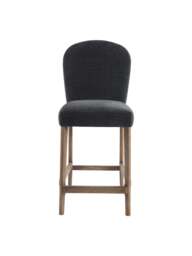 Barker and Stonehouse Maurice Boucle Counter Stool With Brass Studs in Grey - thumbnail 2