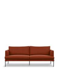 Heal's Matera 3 Seater Sofa Nobilis Velvet Rust in Red, Size 200x87x82