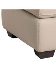 Barker and Stonehouse Arno Storage Footstool in Neutral, Leather - thumbnail 3