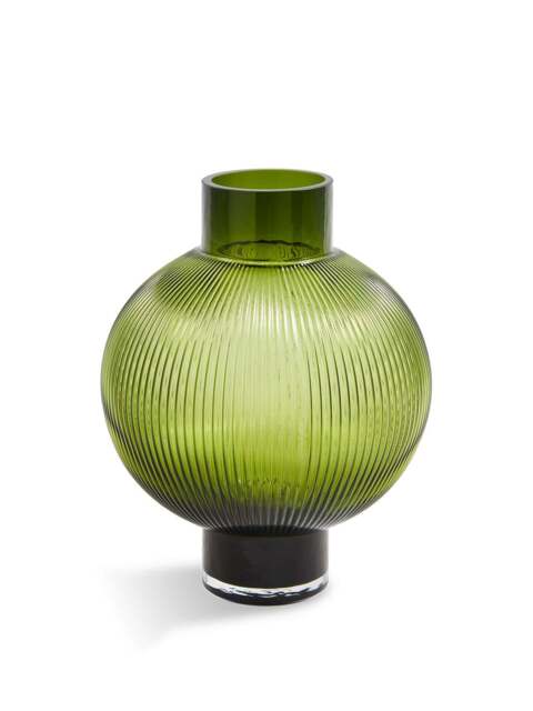 POLSPOTTEN Hot Air Balloon Glass Vase in Dark Green - image 1