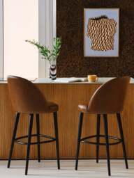 Heal's Austin Bar Stool in Tan, Leather - thumbnail 2