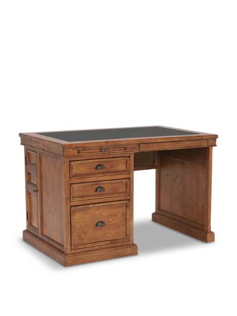 Barker and Stonehouse Villiers Reclaimed Wood Single Pedestal Desk in Reclaimed Pine - image 1