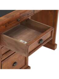 Barker and Stonehouse Villiers Reclaimed Wood Single Pedestal Desk in Reclaimed Pine - thumbnail 4