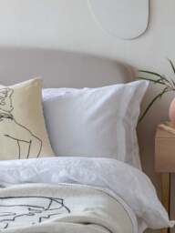 Heal's Washed Pillowcase in White, Linen, Size Oxford