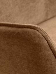 Barker and Stonehouse Milne Rustic Swivel Armchair in Light Brown Velvet - thumbnail 3