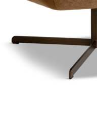 Barker and Stonehouse Milne Rustic Swivel Armchair in Light Brown Velvet - thumbnail 4