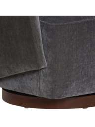 Barker and Stonehouse Pellaro Velvet Swivel Armchair, in Grey - thumbnail 5