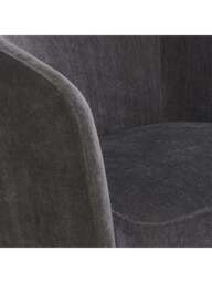 Barker and Stonehouse Pellaro Velvet Swivel Armchair, in Grey - thumbnail 4