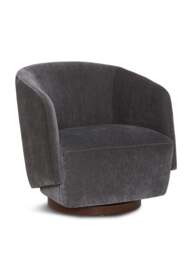 Barker and Stonehouse Pellaro Velvet Swivel Armchair, in Grey