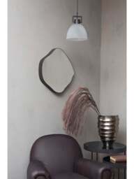 Libra Interiors Organic Metal Framed Mirror Oak Wood Finish Small 59X6 in Brown, Size 60x58x6 - thumbnail 4