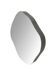 Libra Interiors Organic Metal Framed Mirror Oak Wood Finish Small 59X6 in Brown, Size 60x58x6 - thumbnail 2