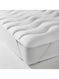 The Fine Bedding Company Spundown Mattress Enhancer in White, Size Single - thumbnail 3