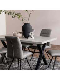 Barker and Stonehouse Kalmer Extending Dining Table Concrete Effect Seats 6-8 in Grey - thumbnail 2