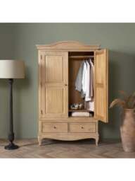 Barker and Stonehouse Cecile Light Wooden French Style Double Wardrobe Wit in Neutral - thumbnail 2